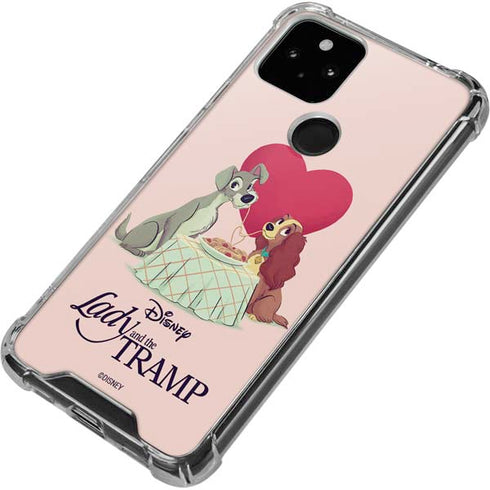 Disney Lady & The Tramp Spaghetti Dinner Google Pixel 5 Clear Case